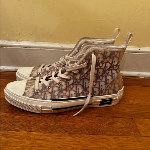 Dior B23 Oblique High Top Red Blue Oblique - Picture 2 of 11